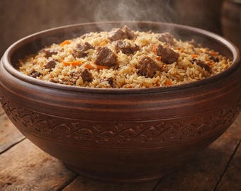 Large Clay Plov Bowl 6L | Handmade Terracotta Baking Dish for Oven & Serving | Traditional Ukrainian Pottery
