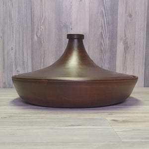 Red Clay Tagine for Oven Cooking – Handmade Pottery Baking Dish with Lid – Moroccan-Style Clay Cookware