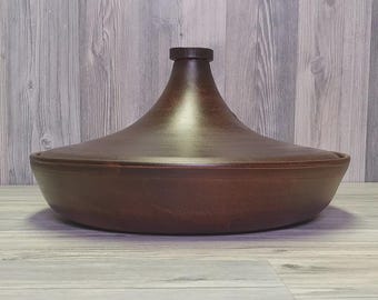 手作りモロッコ料理用タジン – カラフルなフェズ模様の鉛フリー