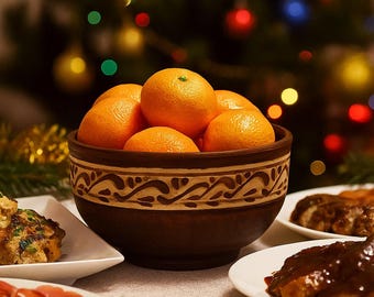 Eco-Friendly 700ml Terracotta Bowl - Handmade Rustic Clay Dish for Boho Kitchen Decor
