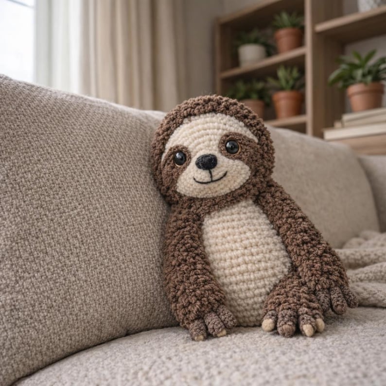 Build A Sloth Cute Sloth Amigurumi Crochet Pattern | Sloth Plush Crochet Pattern ...