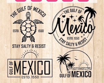 Gulf of Mexico Svg Bundle, Mexican Beach Svg, Mexico Resist Svg, Mexico Patriotic Svg, Anti Gulf of America Svg, Svg files for Cricut, Eps