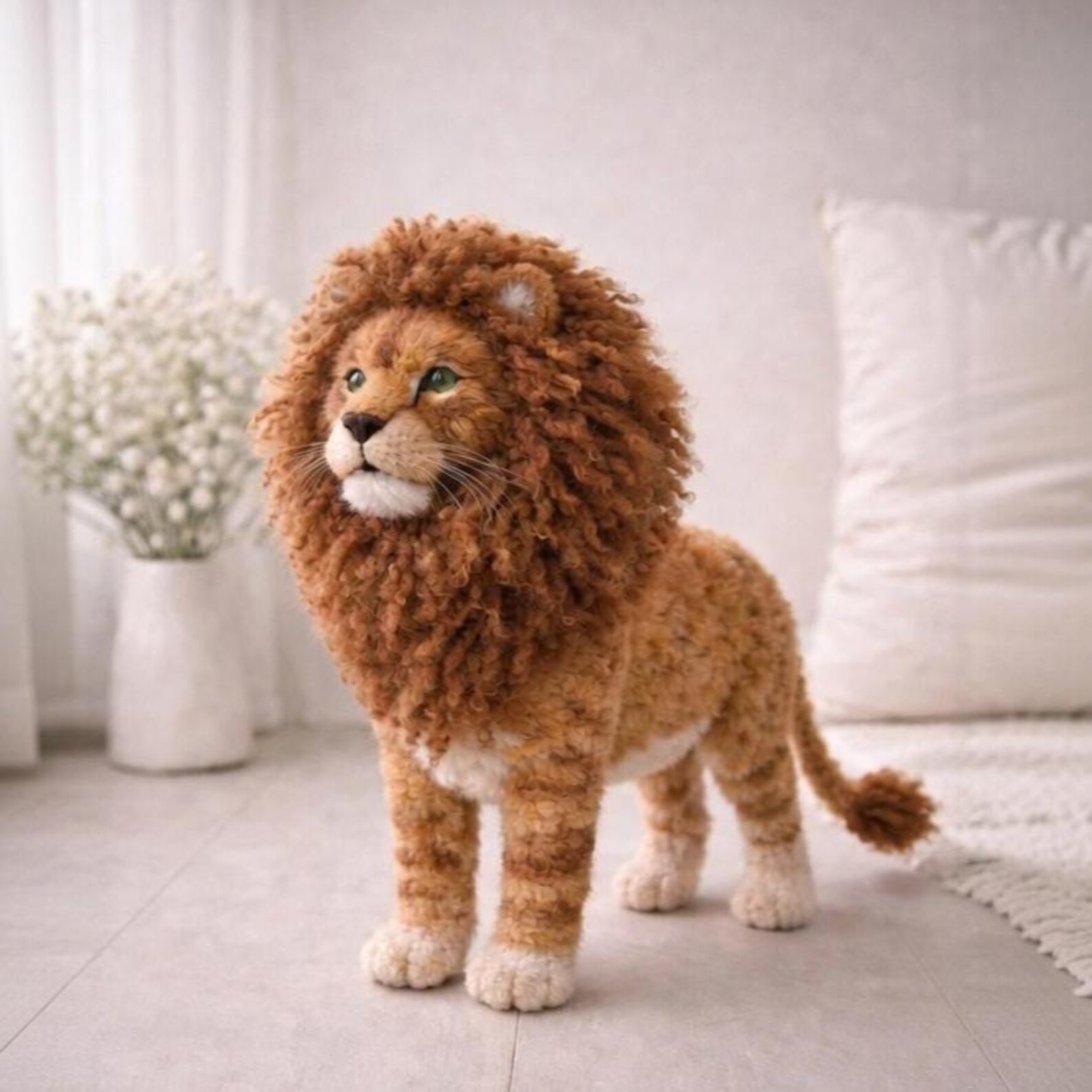 Realistic Lion Amigurumi Crochet Pattern | Lifelike Lion Plush Toy ...
