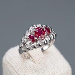 Rare Natural Ruby Ring Jewelry Unheated and Untreated Origin Mozambique and Kashmir Ruby Premium Quality Genuine Gemstone