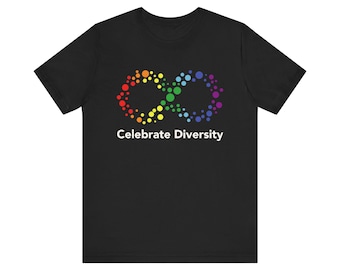 Celebrate Neurodiversity: Autism Acceptance Rainbow Infinity Symbol T-Shirt for Neurodivergent Pride