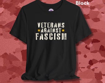 Camiseta de protesta de Veteranos contra el Fascismo