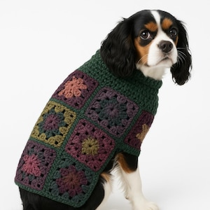 Hippie Dog Sweater Crochet Pattern, Jacket For Cat, Dog Crochet and Sewing Pattern, Pattern for Pet, Skill level Easy