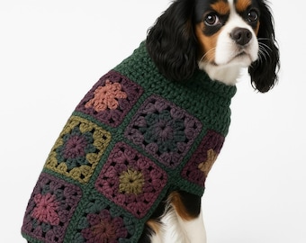 Hippie Dog Sweater Crochet Pattern: Easy Pet Jacket (PDF Pattern)