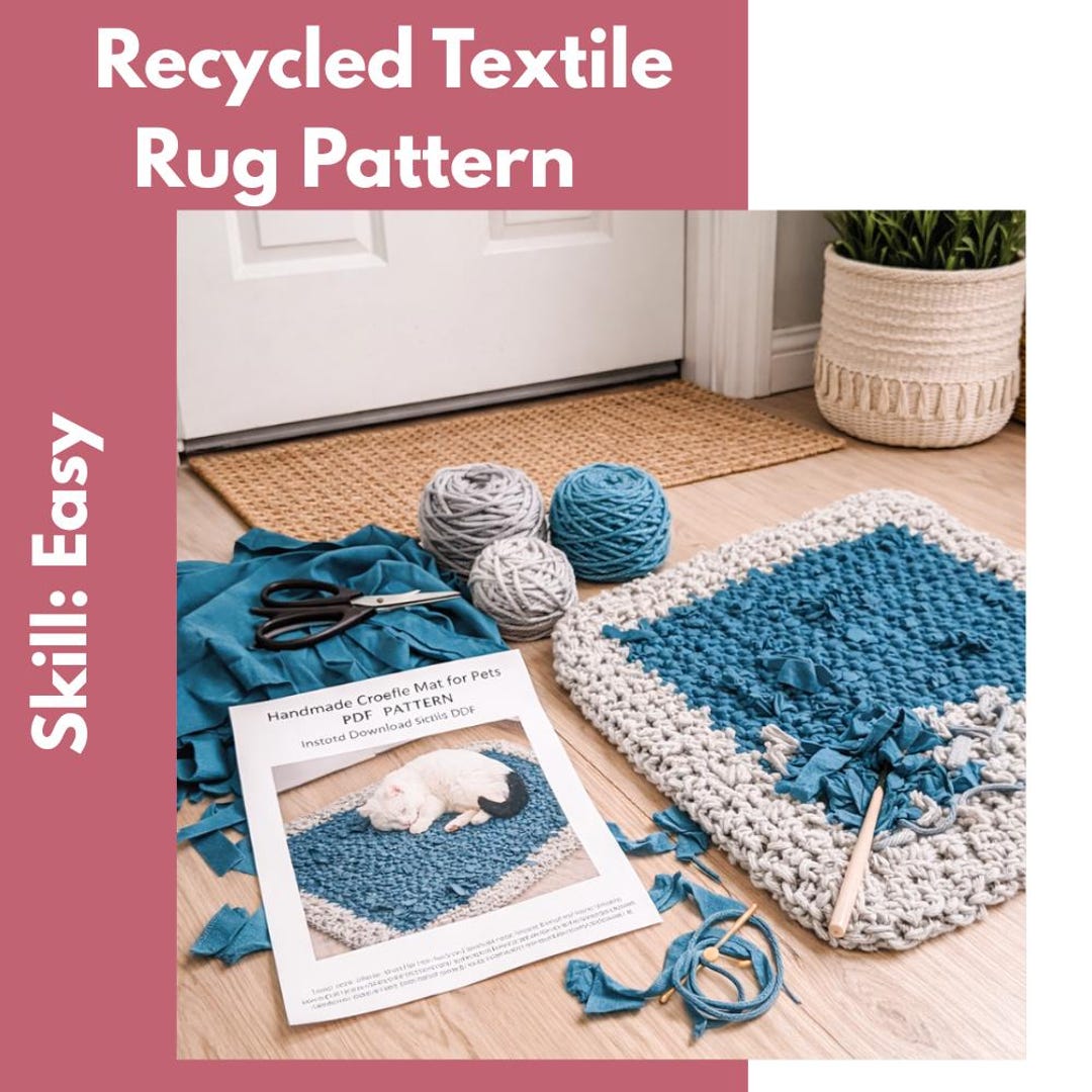 Recycled Textile Rug Pattern: Crochet Snuffle Mat (PDF Download) - Etsy