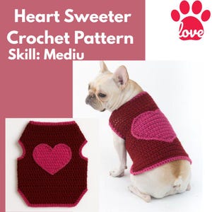 Sweater Pattern, Dog Sweater Pattern, Cat Sweater Pattern, Crochet Dog Sweater Pattern, Crochet Sweater,Dog Crochet Pattern,Instant Download