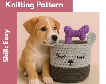 Crochet Bear Pet Basket Pattern: Beginner-Friendly PDF (7 Pages)