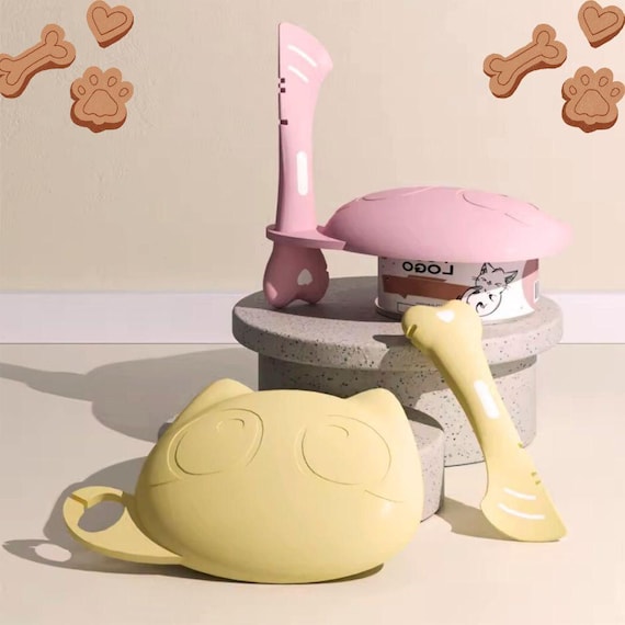 Silicone Pet Food Can Lid & Scoop Set: Airtight Storage, Built-in Opener