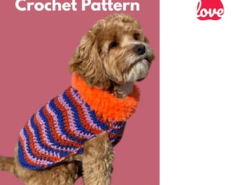 Dog Sweater Crochet Pattern: Easy Zigzag Design (PDF Pattern)
