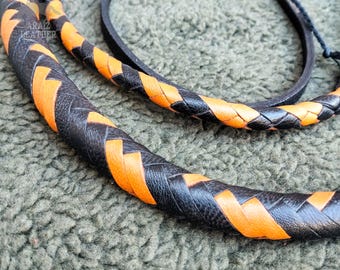 Pflanzlich gegerbtes Ziegenleder, zweifarbige Bullwhip, 3 ft bis 14 ft Bullwhip in Profiqualität