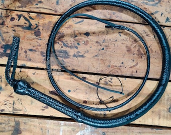 Rindsleder Bullwhip Schwarz Farbe, 3 ft bis 14 ft Indiana Johns Styles Professionelle Qualität Bullwhip
