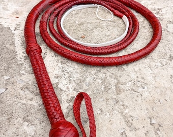 Handgefertigte Bullwhip aus Känguruleder: Indiana Jones Style, 1,2-3,5 m