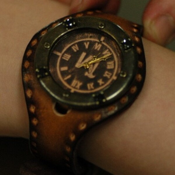 Be my memory   CROSSOVER  black cubic  steampunk handcraft watch