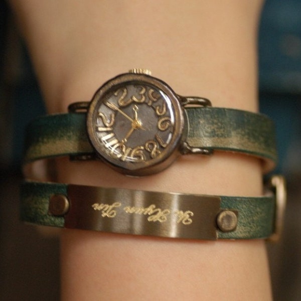 VINTAGE TWINLADY  handmade watch with nameplate