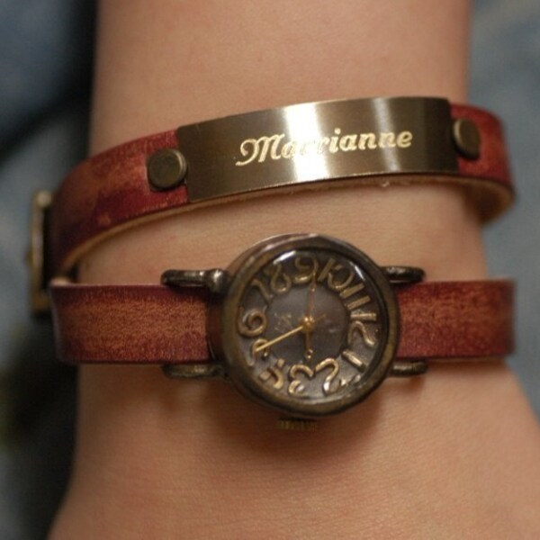 VINTAGE TWINLADY  handmade watch with nameplate