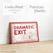 Dramatic Exit Poster, Red and Pink Entryway Print Quote PNG Poster ...