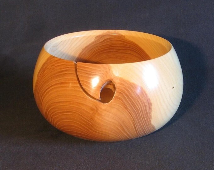 Wood Yarn Bowl Hand Turned Maple Etsy