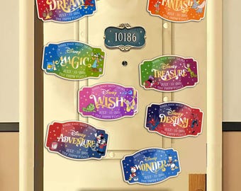 Customize Name Disney Family & Cruise Ship Stateroom Door, Cruise Line Ship Name Door Magnet, Family Cruise Trip, Wish Magic Dream Fantasy