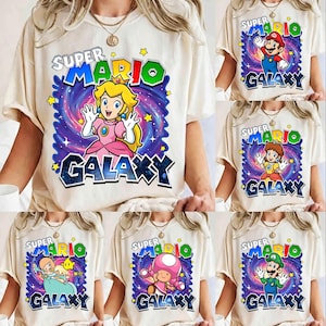 Super Mario Galaxy Movie Poster Name Shirt, Universal Studios Super Mario Tee, Mario 2026 Tee, Universal Orlando Gift, Epic Universe image 2
