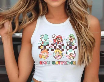 Retro Epic Universe Baby Tee, Family Universe Park Trip 2026 Shirt, Orlando Park Epic Universe Shirts, Mario Crop Tank, Universal Studios