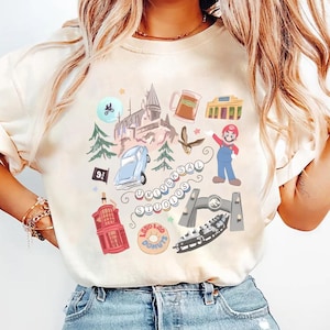 Epic Universe Comfort Colors Shirt, Orlando Park Epic Universe Shirts, Coquette Bow Mario Baby Tee Crop Tank, Universal Studios Shirt, Magic