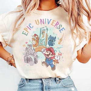 Epic Universe Shirt, Orlando Park Epic Universe 2025, Mario Baby Tee Crop Tank, How To Train Your Dragon Shirt, Epic Universe Family Tees