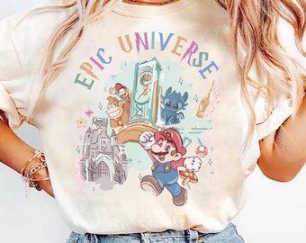 Epic Universe Shirt, Orlando Park Epic Universe 2025, Mario Baby Tee Crop Tank, How To Train Your Dragon Shirt, Epic Universe Family Tees