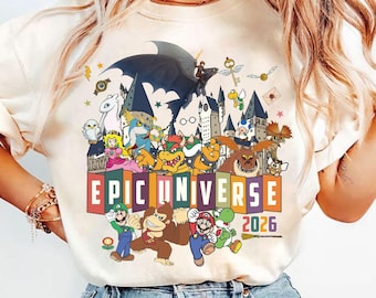 Epic Universe Shirt, Orlando Park Epic Universe 2026, Mario Baby Tee Crop Tank, How To Train Your Dragon Shirt, Epic Universe Family Tees