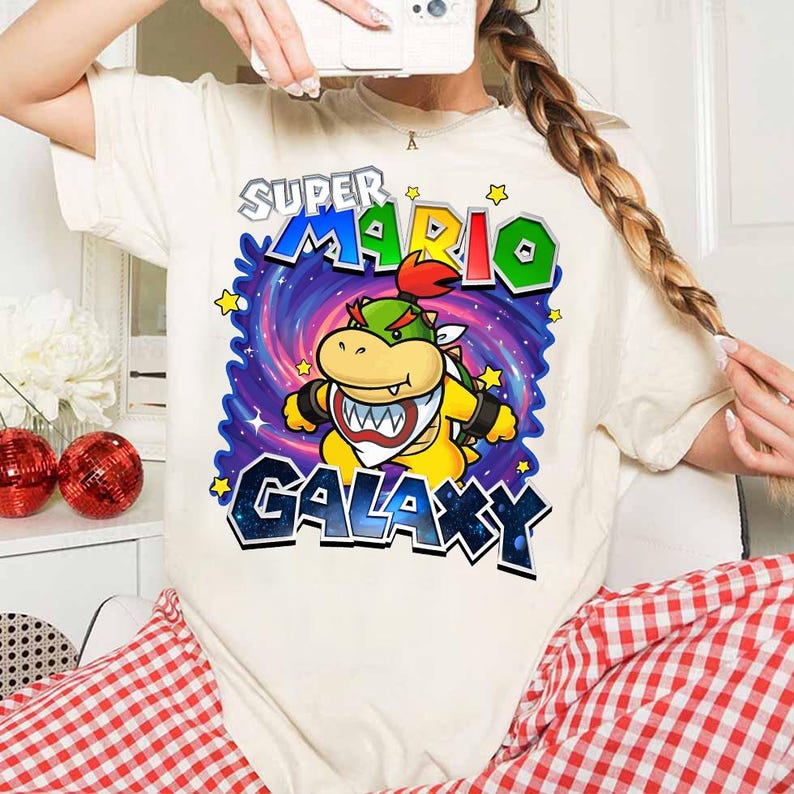 Super Mario Galaxy Movie Poster Name Shirt, Universal Studios Super Mario Tee, Mario 2026 Tee, Universal Orlando Gift, Epic Universe image 1