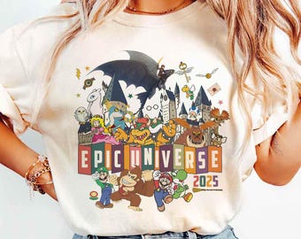 Epic Universe Shirt, Orlando Park Epic Universe 2025, Mario Baby Tee Crop Tank, How To Train Your Dragon Shirt, Epic Universe Family Tees