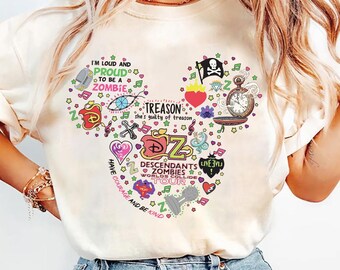 Descendants Zombies World Tour Shirt, Disney The Rise Of Red Group Shirt, Descendants Concert Baby Tee Crop Tank, Summer Music Festival 2025