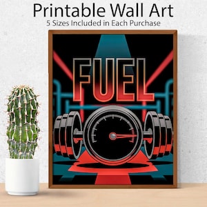 Druckbares Fitnessstudio Wandkunst - Hantel Fitness Dekor, Workout Motivation Poster, digitaler Download 209