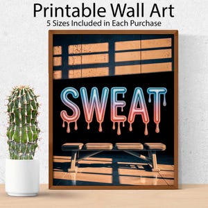 Printable Wall Art- Motivational Gym Poster, Modern Fitness Workout Art, Home Gym Design, Digital Download 212