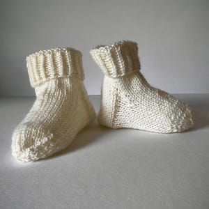 Knitted socks for children Handmade socks Cloth for children White socks for children Gift for baby Knitted Baby Wool Socks