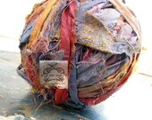 Sari Silk Rainbow in Fun Multi Colored Mix I Recycled Silk Ribbon