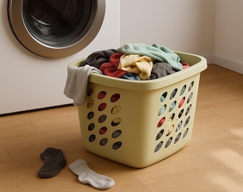 Archivo STL de cesta de lavandería moderna imprimible en 3D: organizador de almacenamiento plegable
