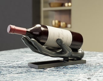 Portabotellas manual imprimible en 3D: Exhibición de vino escultural (archivo STL)