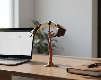 Balancing Eagle STL File | 3D Printable Eagle Tree Sculpture | Bird Desk Toy |Wildlife Decor
