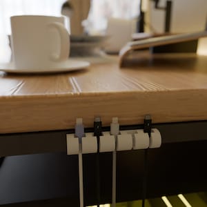 3D Printable Cable Organizer Clip | Desk Wire Holder | Cord Management System | Digital STL File