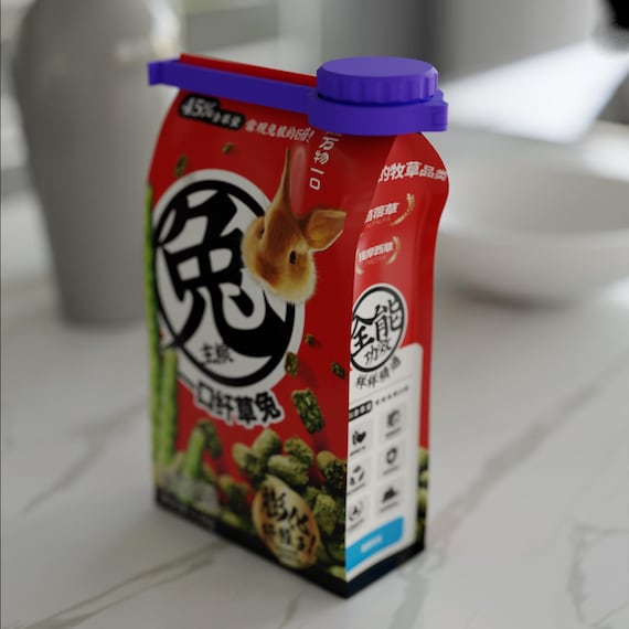 Bag Sealer Clip STL File | 3D Printable Airtight Food Storage Seal | Kitchen Organizer
