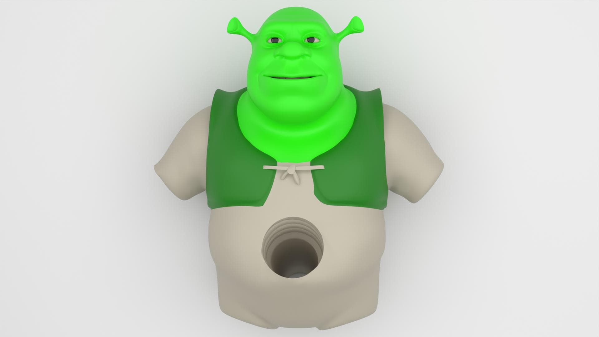 Shrek Toothpaste Topper STL File: Funny 3D Print Bathroom Decor ...