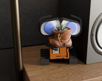 3D Printable Wall-E Inspired Planter | Robot Desk Decor (Digital STL File)