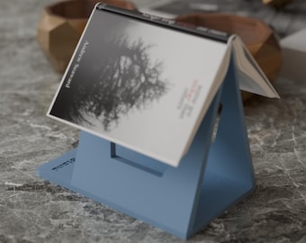 3D Printed Book Stand | Minimalist Triangle Book Holder  Open Book Display Stand |Reading Holder | Book Lover Gift | Home Office Decor