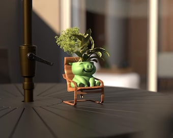 3D Printable Pig Planter Pot | Fun Desk Decor (Digital STL File)