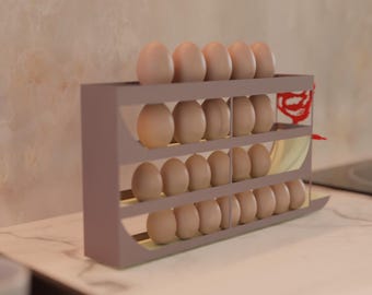 Dozownik do jajek do druku 3D, plik STL: Organizer kuchenny (pobranie cyfrowe)