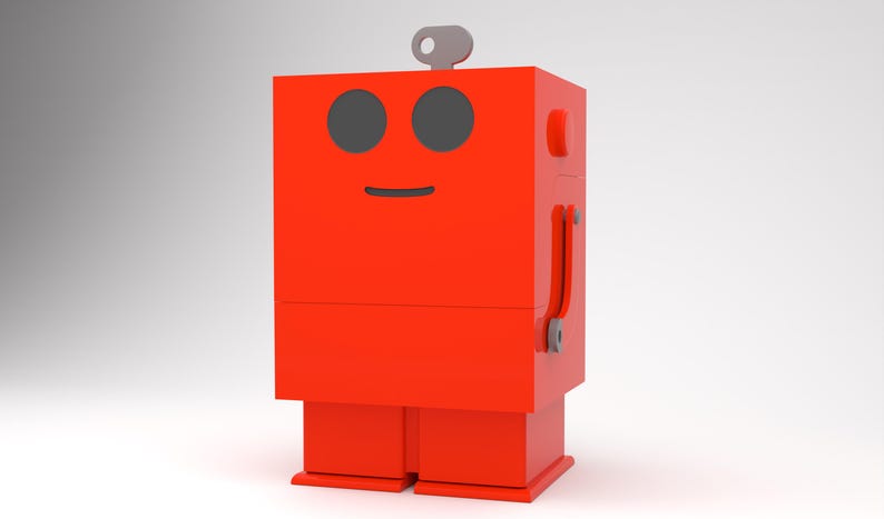 Robot Storage Box STL File: 3D Printable Lockbox (digital Download) - Etsy